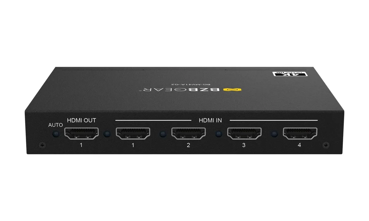 BZBGear BG-MV41A-G2 4x1 Seamless Switcher and Quad Multiviewer - view 4