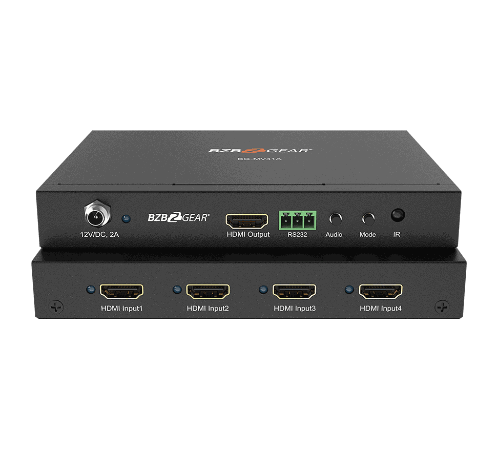 BZBGear BG-MV41A 4x1 1080p HDMI Switcher, Scaler and Multiviewer