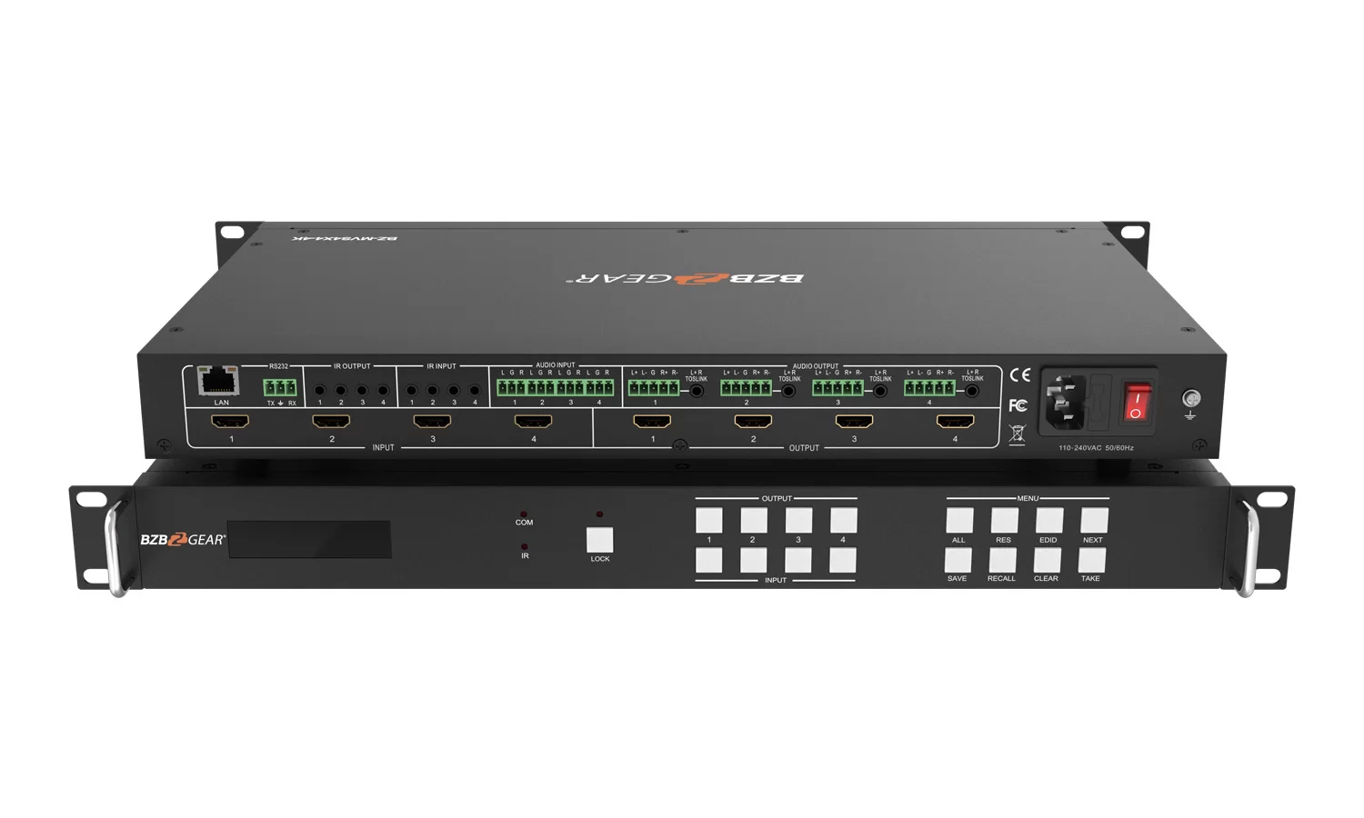 BZBGear BZ-MVS4X4-4K 4x4 Matrix Switcher and Video Wall Controller - view 2