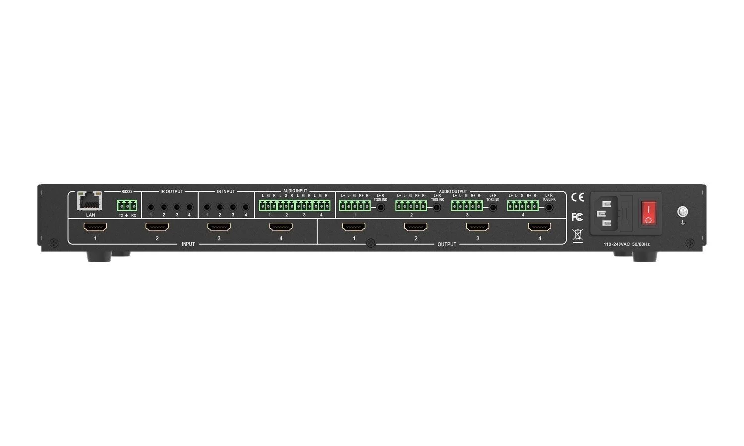 BZBGear BZ-MVS4X4-4K 4x4 Matrix Switcher and Video Wall Controller - view 5