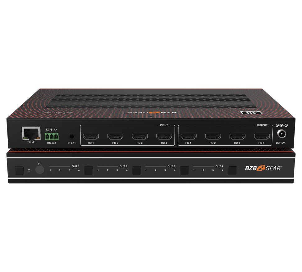 BZBGear BG-MVS4X4-4KL 4x4 Seamless Matrix and Video Wall Processor
