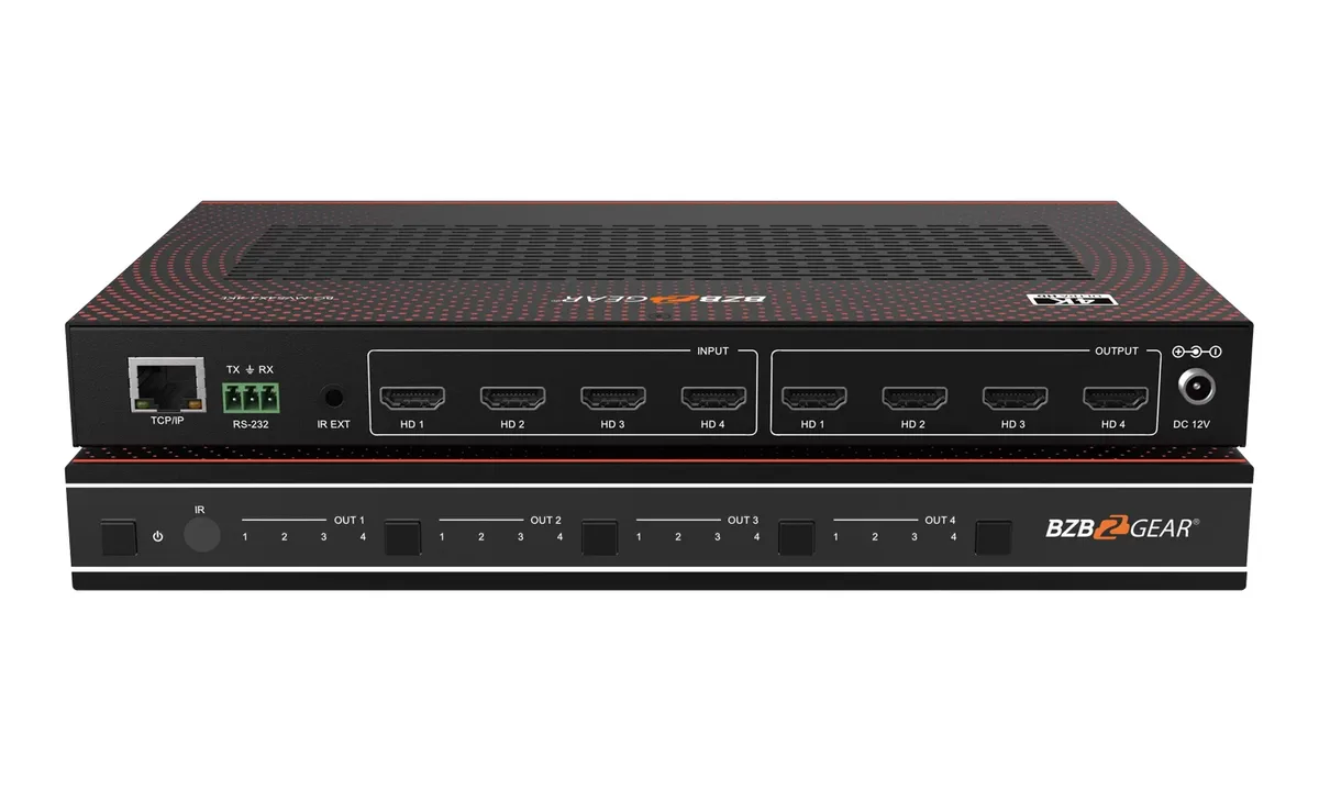 BZBGear BG-MVS4X4-4KL 4x4 Seamless Matrix and Video Wall Processor - view 2