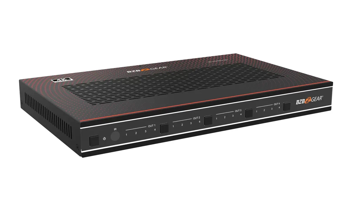 BZBGear BG-MVS4X4-4KL 4x4 Seamless Matrix and Video Wall Processor - view 3