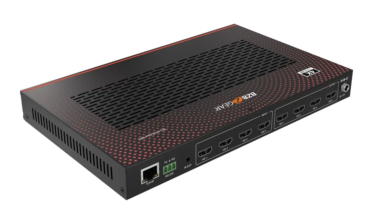 BZBGear BG-MVS4X4-4KL 4x4 Seamless Matrix and Video Wall Processor - view 5