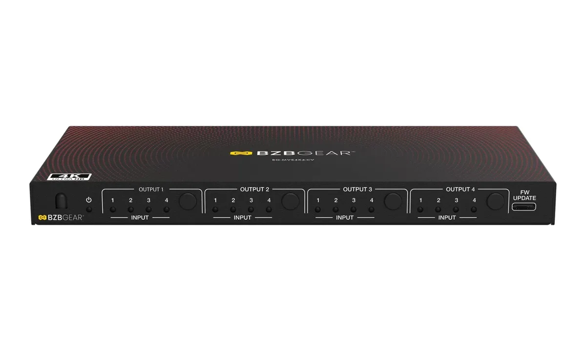 BZBGear BG-MVS4X4-CV 4x4 Seamless Matrix and Video Wall Processor with Scaler - view 4