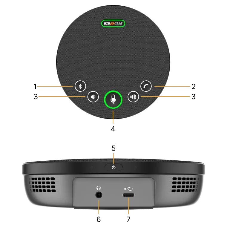 BZBGear BG-OMNITALK USB and Bluetooth Conference Speakerphone - view 2