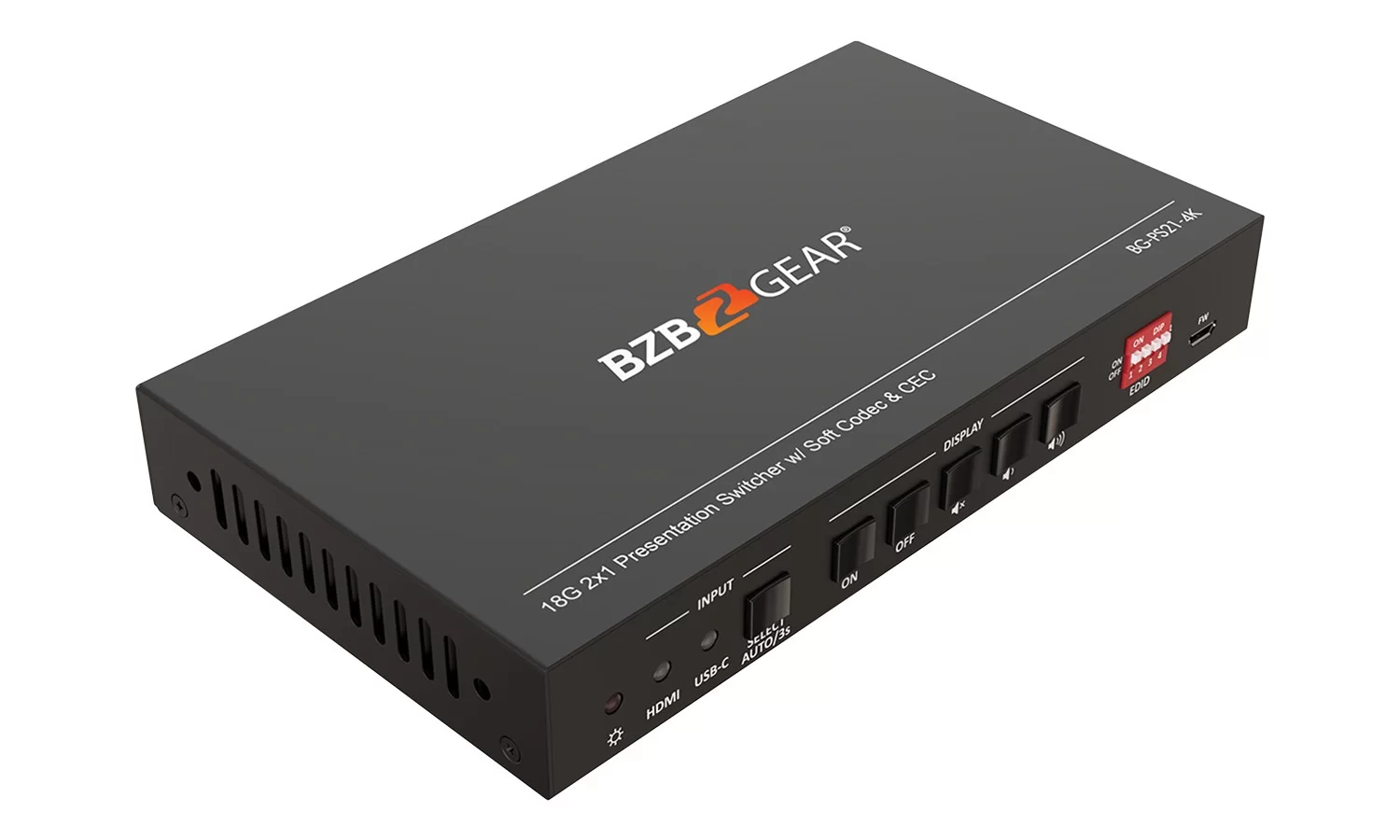BZBGear BG-PS21-4K 2-Port 4K KVM Presentation Switcher - view 3