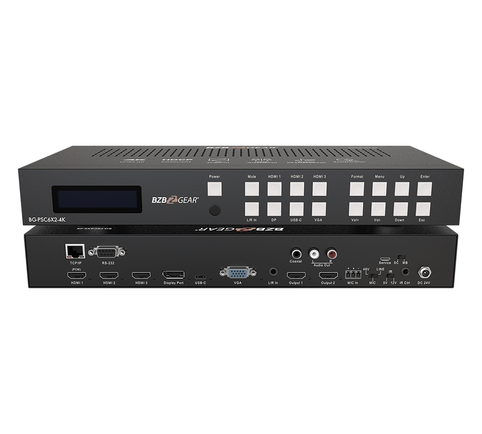 BZBGear BG-PSC6X2-4K Presentation Switcher and Scaler