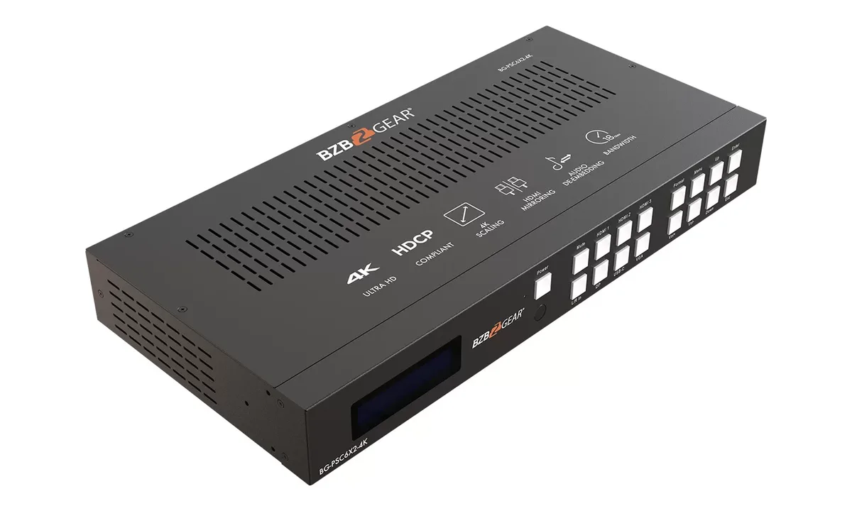 BZBGear BG-PSC6X2-4K Presentation Switcher and Scaler - view 3