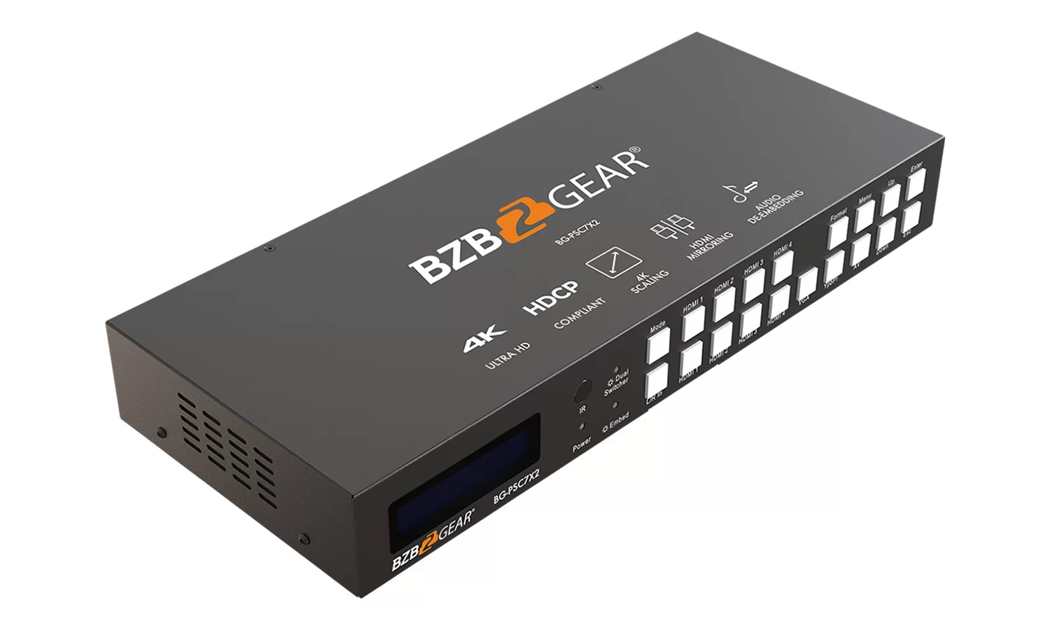 BZBGear BG-PSC7X2 7x2 Presentation Switcher and Scaler - view 3
