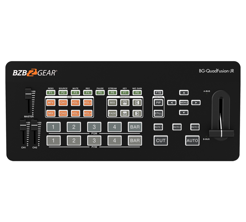 BZBGear BG-QuadFusion-Jr 4-Channel Streaming Switcher with USB Capture