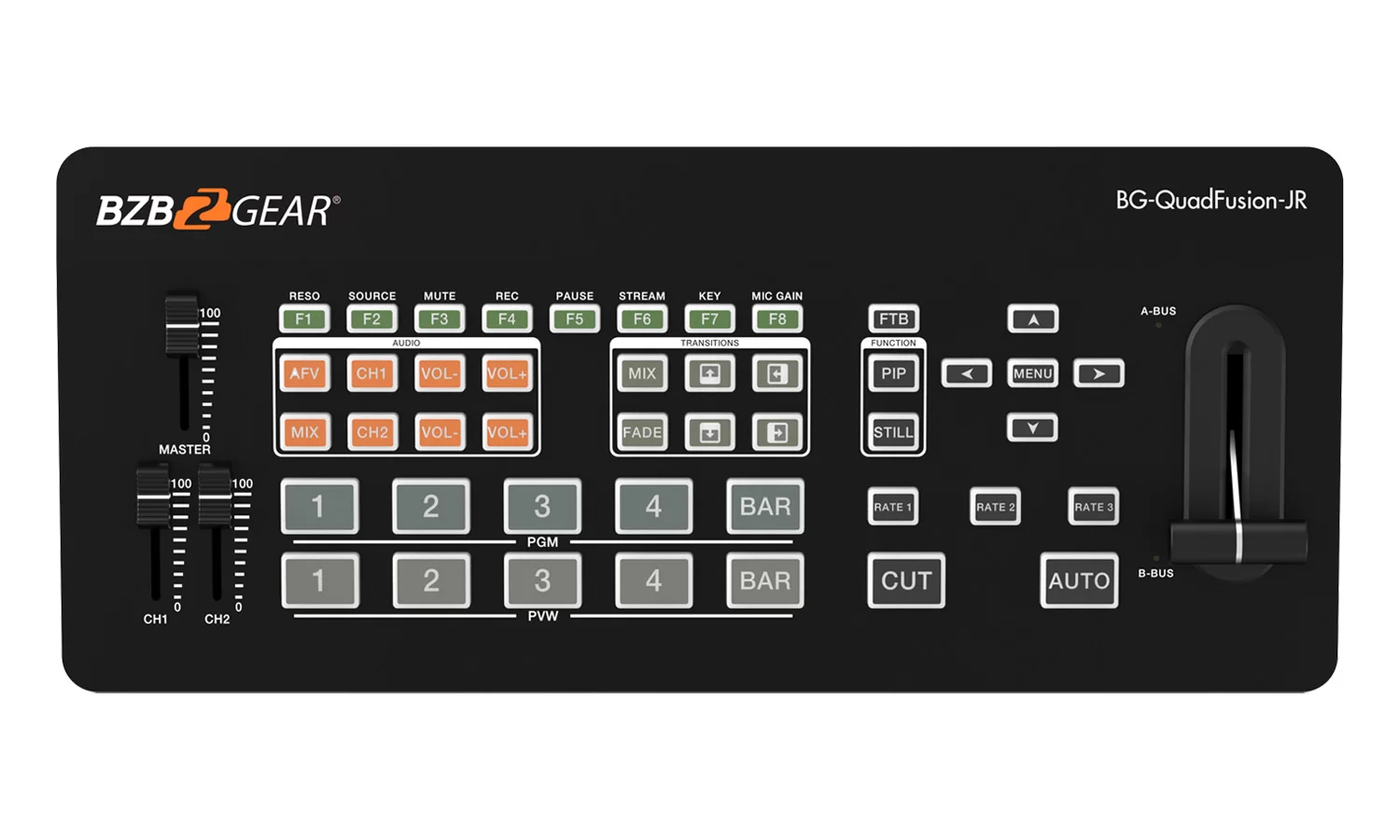 BZBGear BG-QuadFusion-Jr 4-Channel Streaming Switcher with USB Capture - view 2
