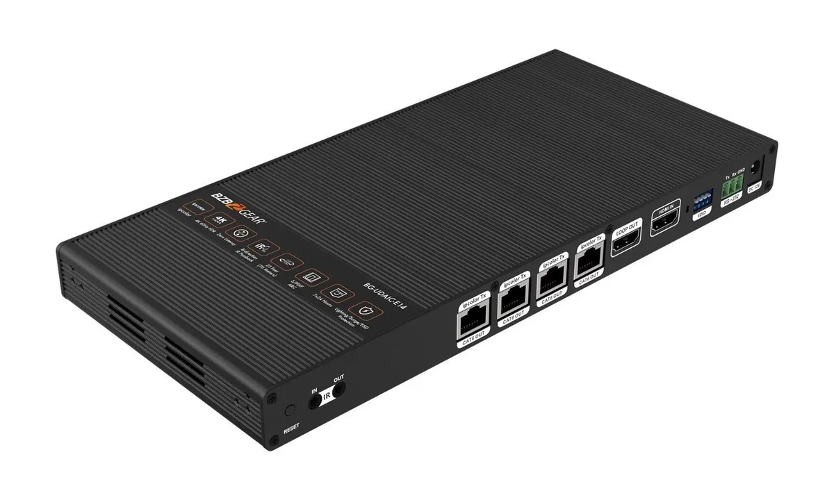 BZBGear BG-UDAIC-E14 1x4 HDMI Splitter Kit with Four Receivers - view 4