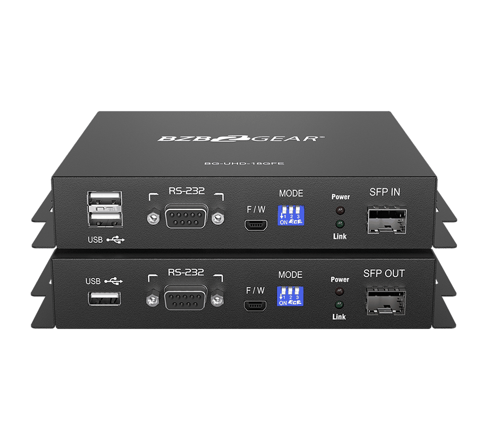 BZBGear BG-UHD-18GFE HDMI KVM Fiber Extender Kit