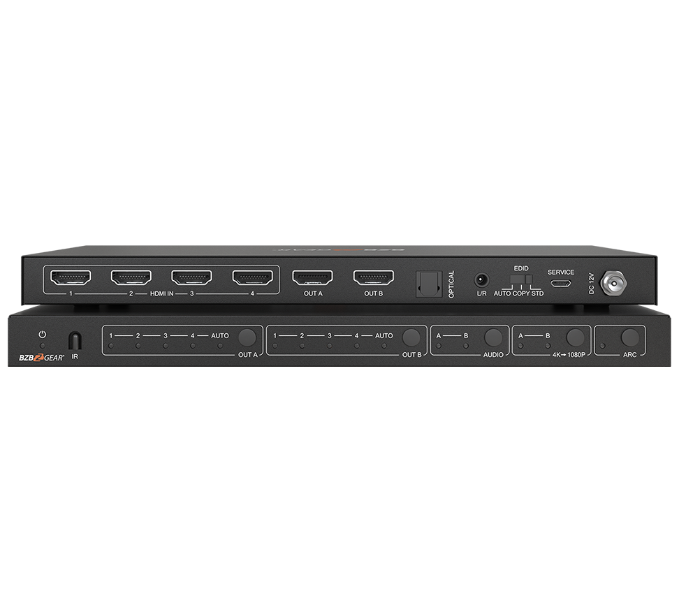 BZBGear BG-UHD-42M 4x2 4K HDMI Matrix Switcher