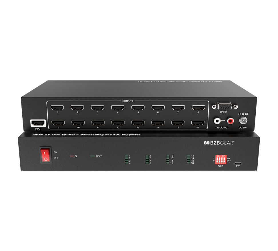 BZBGear BG-UHD-DA1X16 1x16 4K HDMI Splitter
