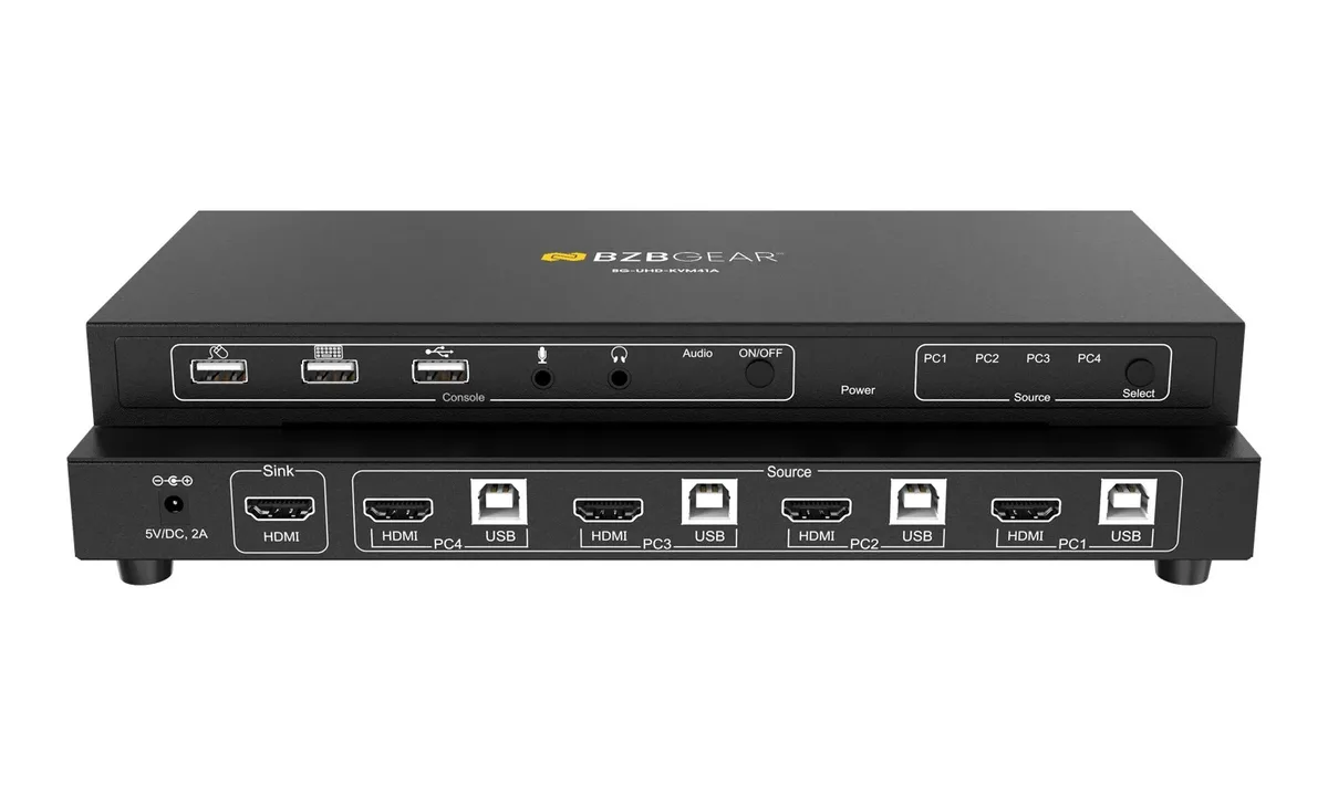 BZBGear BG-UHD-KVM41A 4-Port 4K KVM Switch - view 2