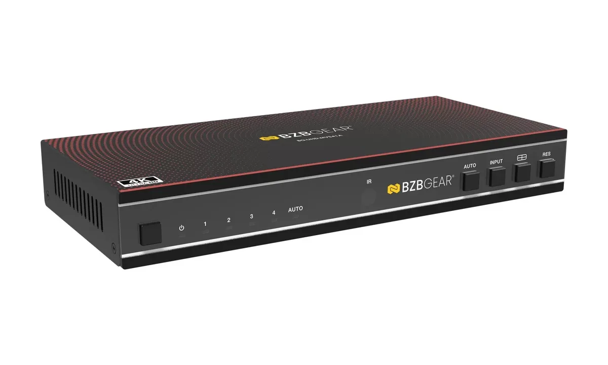 BZBGear BG-UHD-MVS41A 4x1 Seamless Switcher and Multiviewer - view 3