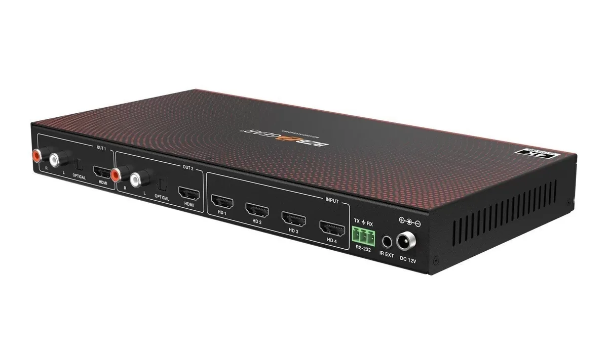 BZBGear BG-UHD-MVS42MA 4x2 4K Seamless Switcher and Quad Multiviewer - view 4