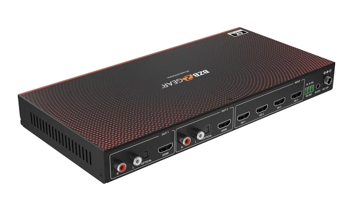 BZBGear BG-UHD-MVS42MA 4x2 4K Seamless Switcher and Quad Multiviewer - view 5