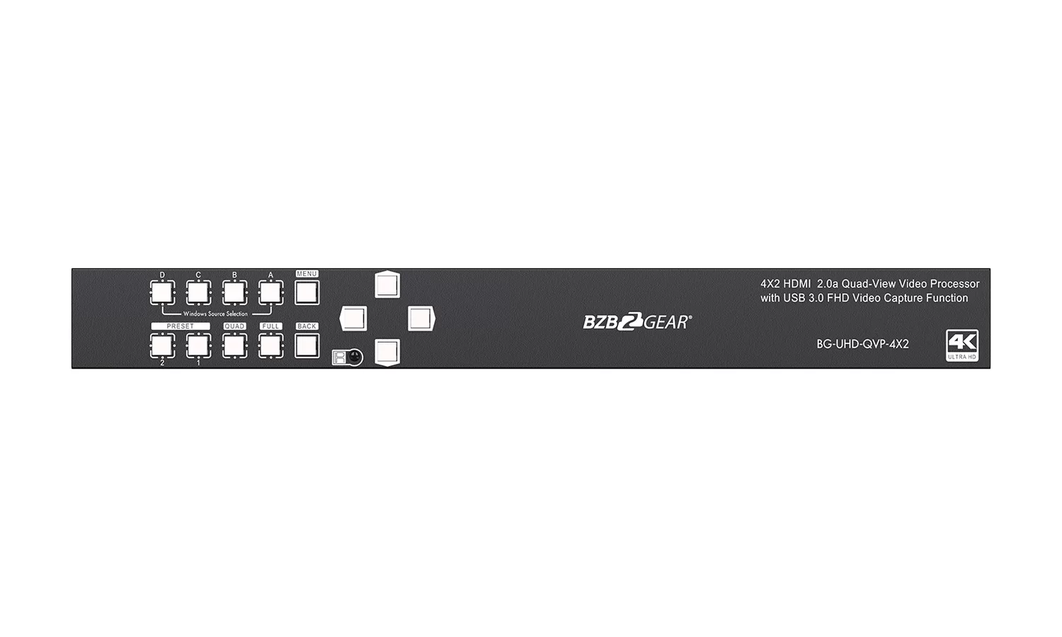 BZBGear BG-UHD-QVP-4X2 4x2 Seamless Switcher and Scaler with USB Capture - view 4