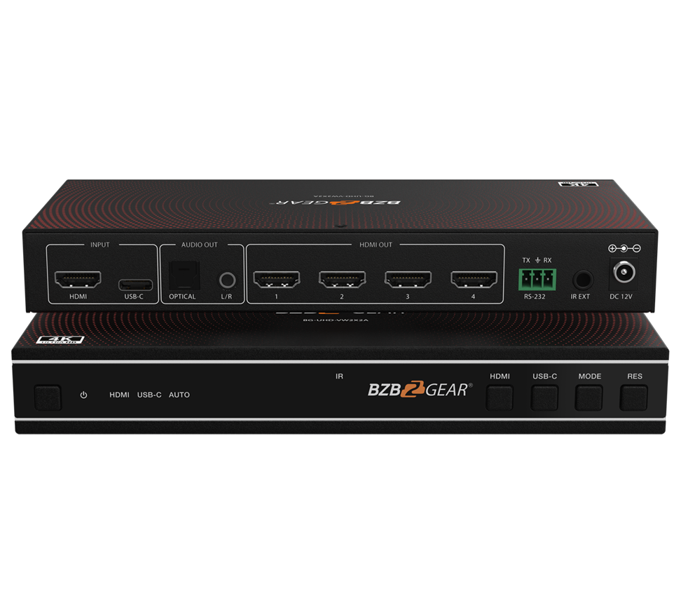 BZBGear BG-UHD-VW2X2A 2x2 Video Wall Controller with USB-C Input