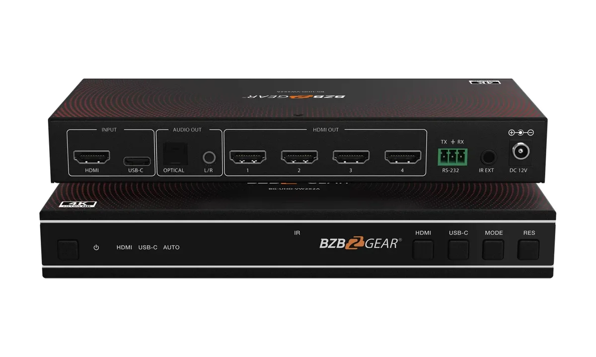 BZBGear BG-UHD-VW2X2A 2x2 Video Wall Controller with USB-C Input - view 2
