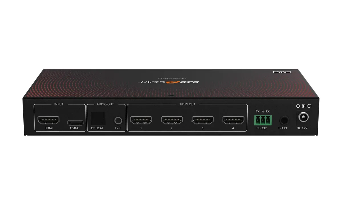 BZBGear BG-UHD-VW2X2A 2x2 Video Wall Controller with USB-C Input - view 4