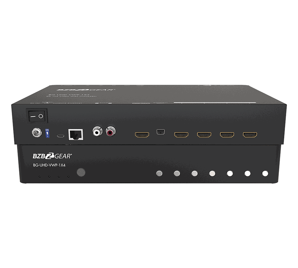 BZBGear BG-UHD-VWP-1X4 4K Video Wall Processor with Scaler