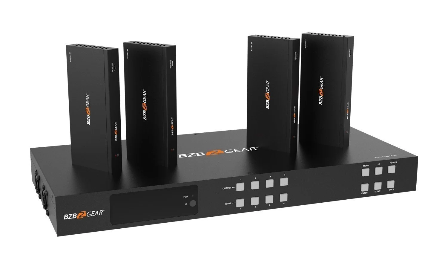 BZBGear BG-UM44-150L-KIT 4x4 HDBaseT Matrix Kit with Long-Range Receivers - view 3