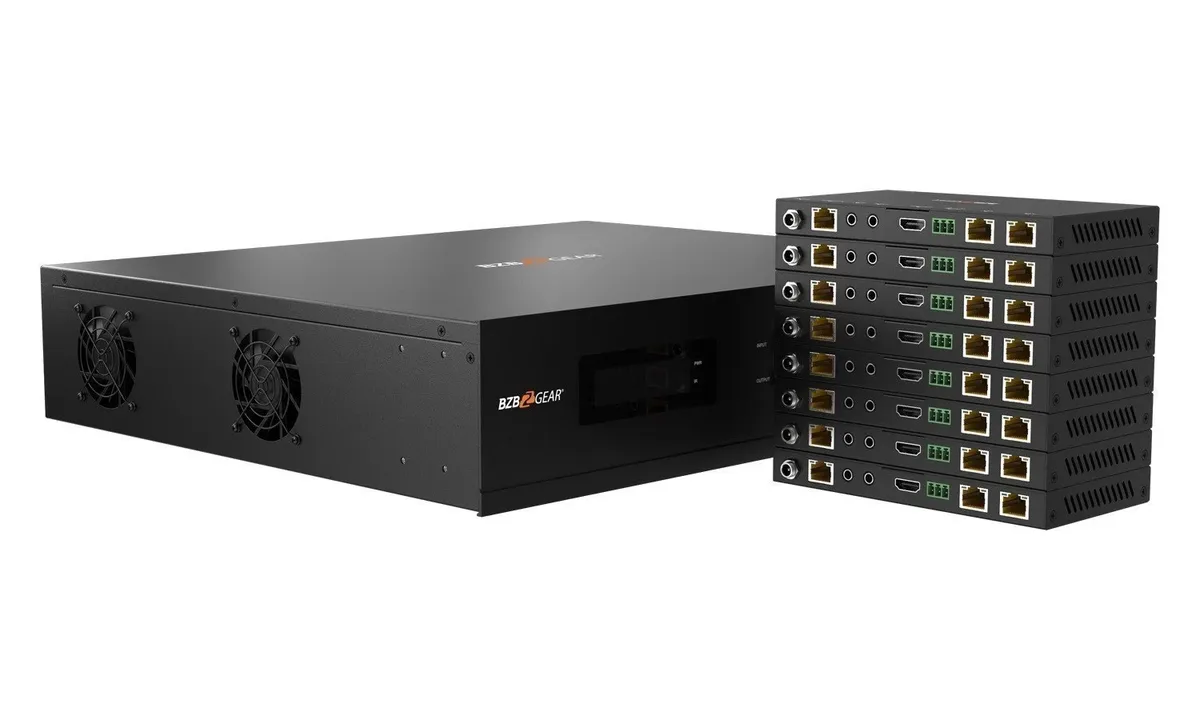 BZBGear BG-UM88-100M-KIT 8x8 HDBaseT Matrix Kit with Eight Receivers - view 4