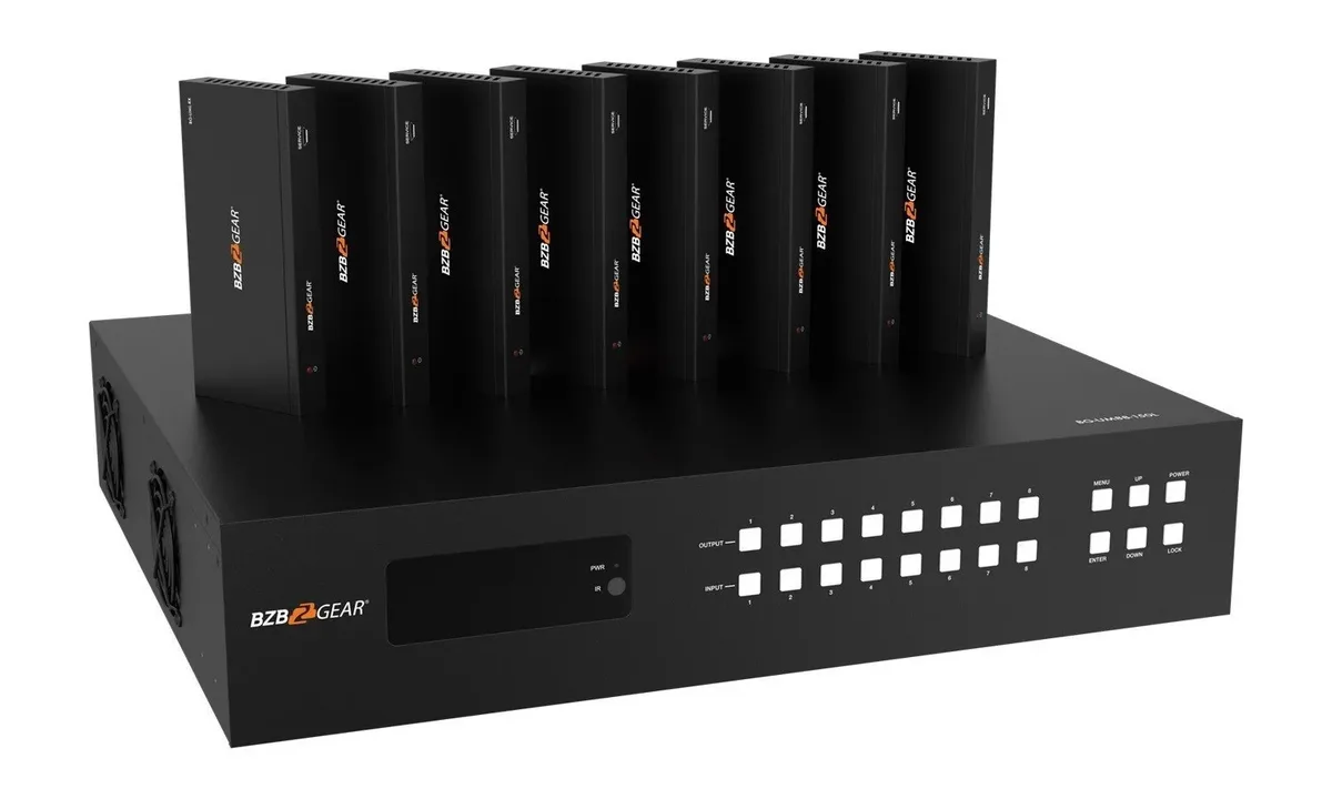 BZBGear BG-UM88-150L-KIT 8x8 HDBaseT Matrix Kit with Long-Range Receivers - view 3