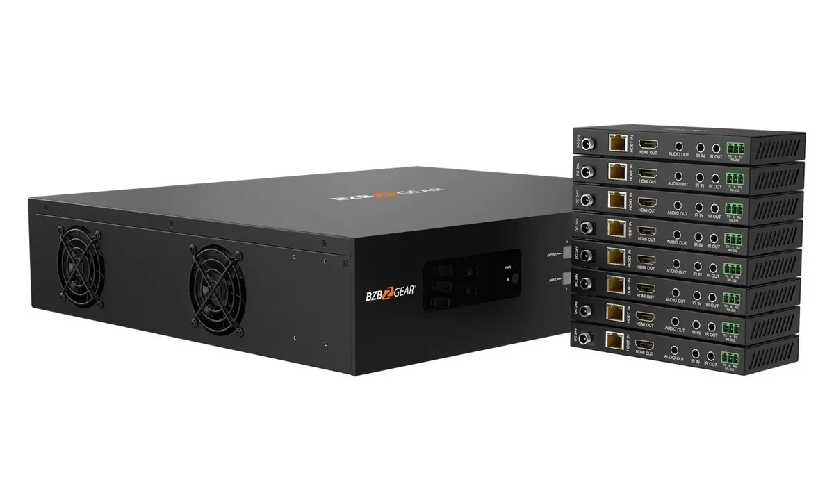 BZBGear BG-UM88-150L-KIT 8x8 HDBaseT Matrix Kit with Long-Range Receivers - view 4