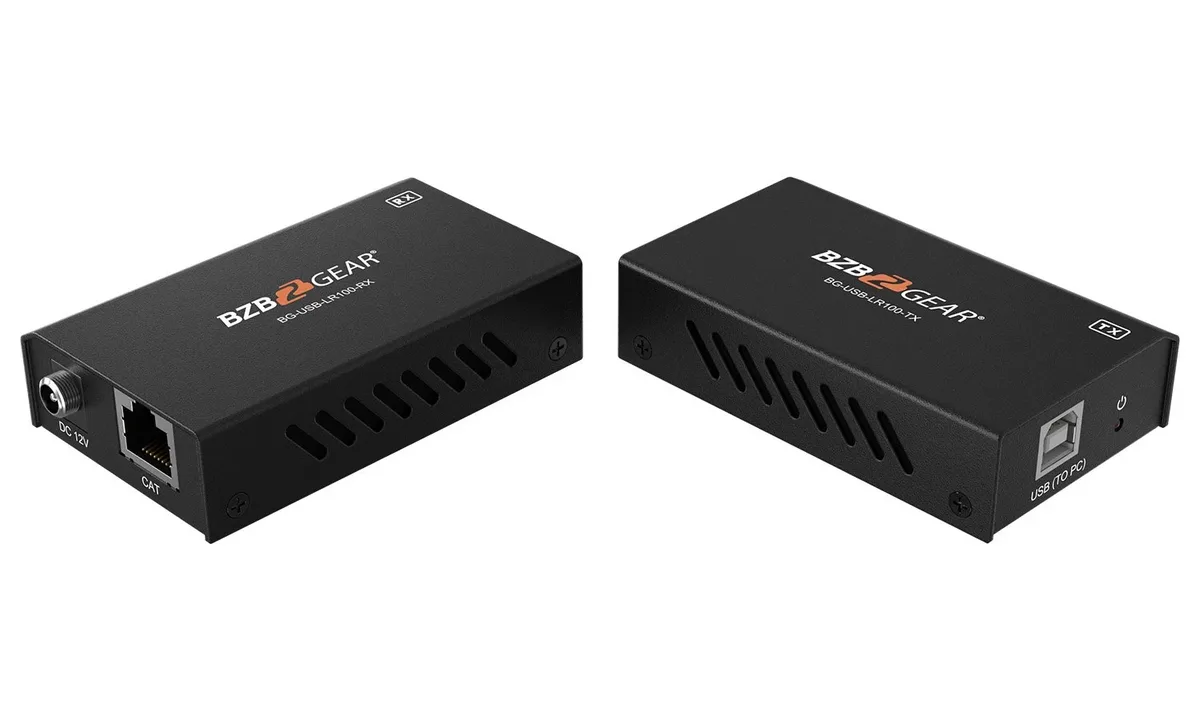 BZBGear BG-USB-LR100 2-Port USB 2.0 Extender over Cat5e/6/7 - view 4