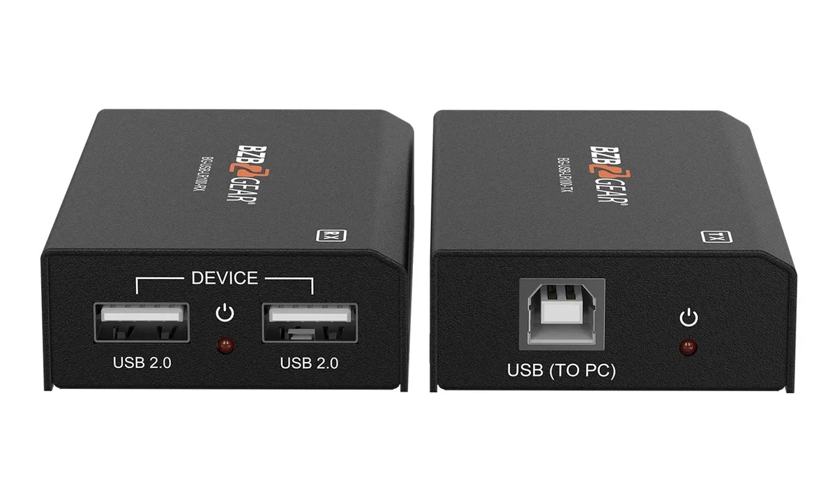 BZBGear BG-USB-LR100 2-Port USB 2.0 Extender over Cat5e/6/7 - view 5