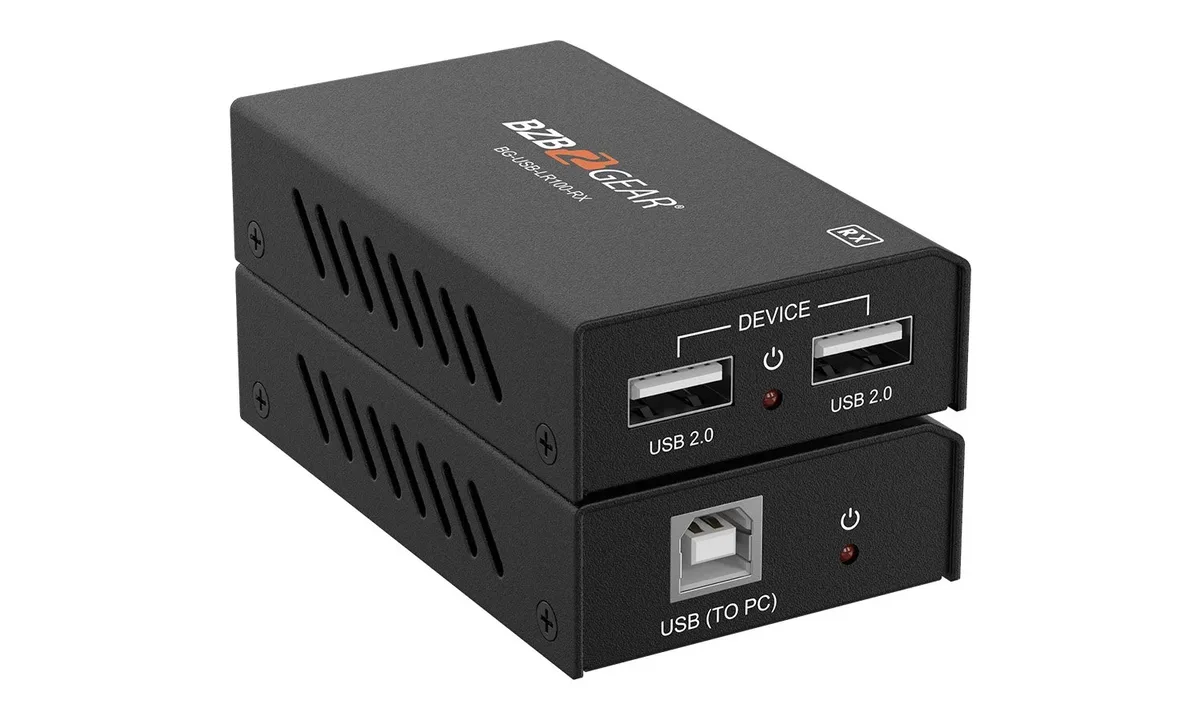 BZBGear BG-USB-LR100 2-Port USB 2.0 Extender over Cat5e/6/7 - view 6