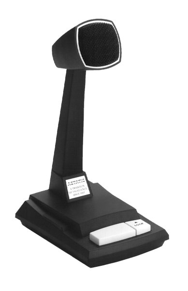 CAD Audio CAD Astatic 878HL-2 Omnidirectional Dynamic Desktop Microphone with Locking Push-to-Talk