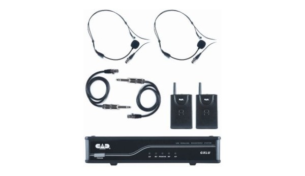 CAD GXLUBBK UHF Wireless Dual Bodypack Microphone System, K/L Frequency Band
