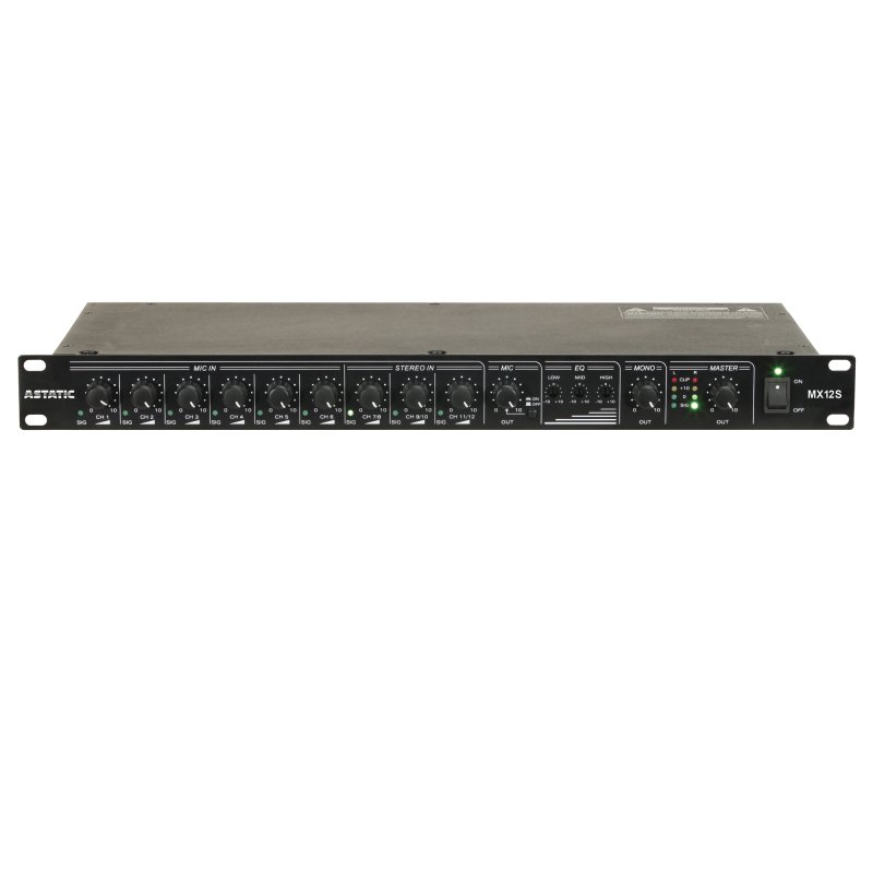 CAD Audio CAD Astatic MX12S 12-Channel Stereo Rack Mount Mixer - view 2