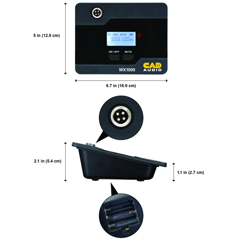 CAD Audio CAD WX1000GN Wireless Gooseneck Microphone System (550-590 MHz) - view 5