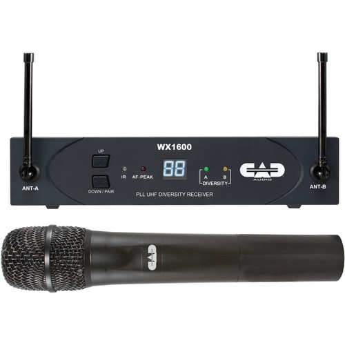 CAD WX1600G UHF 100-Channel Frequency Agile Handheld Wireless System (542-564 MHz / 638-662 MHz)