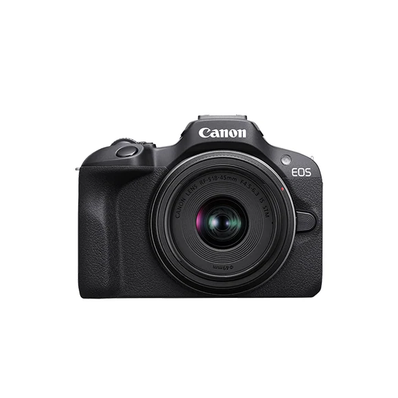 Canon EOS R100 RF-S18-45mm F4.5-6.3 IS STM and RF-S55-210mm F5-7.1 IS STM Two-Lens Kit product image