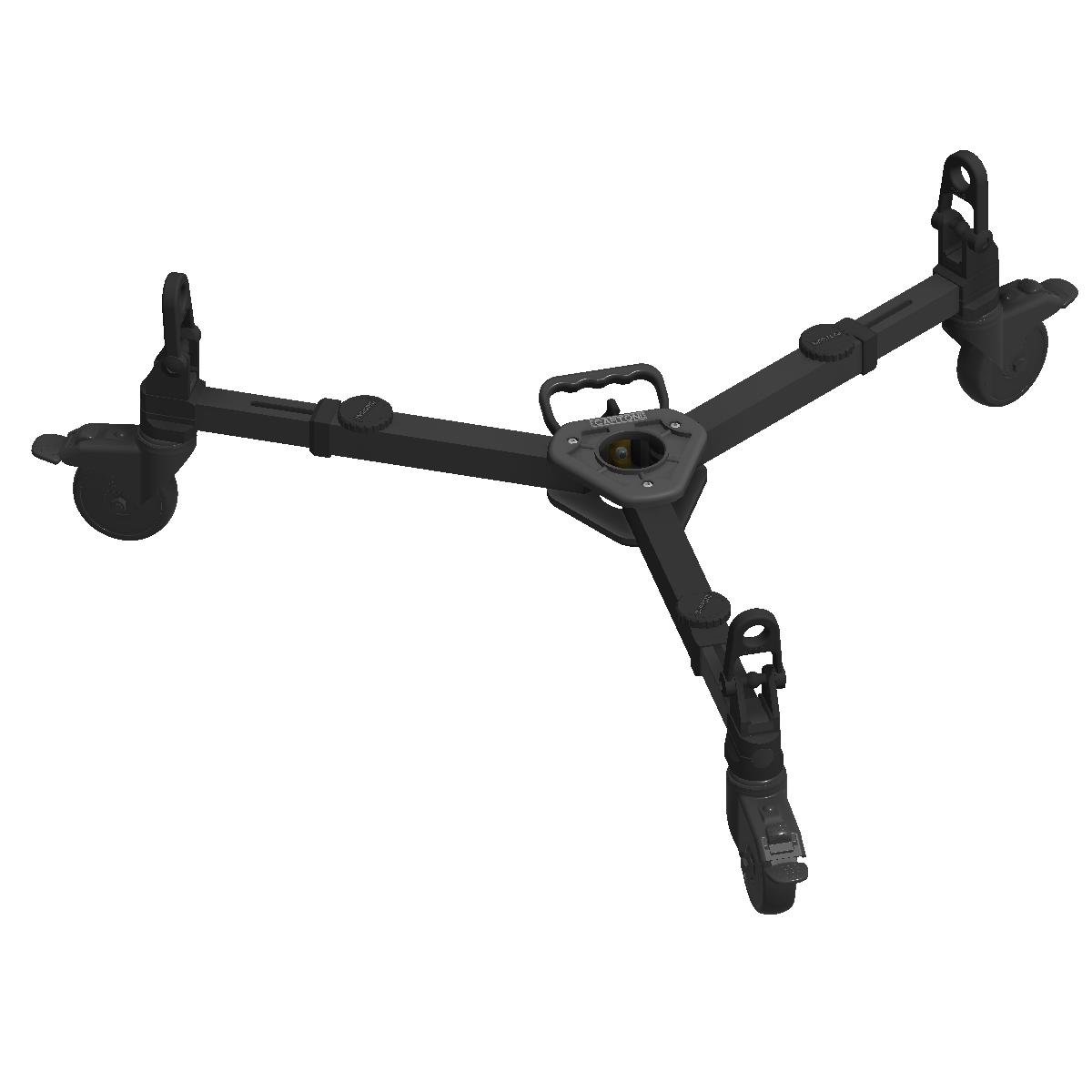 Cartoni Extendable Standard Dolly - 100mm single wheel (D844/A) - view 2