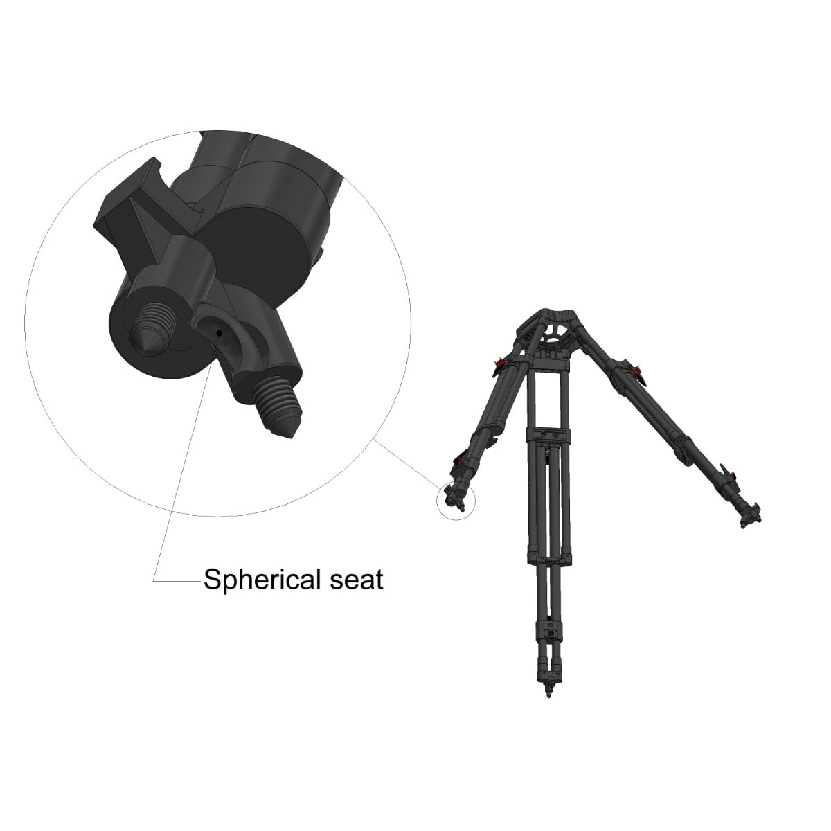 Cartoni EFP 100 Two-Stage Aluminum Tripod (T723/2) - view 5