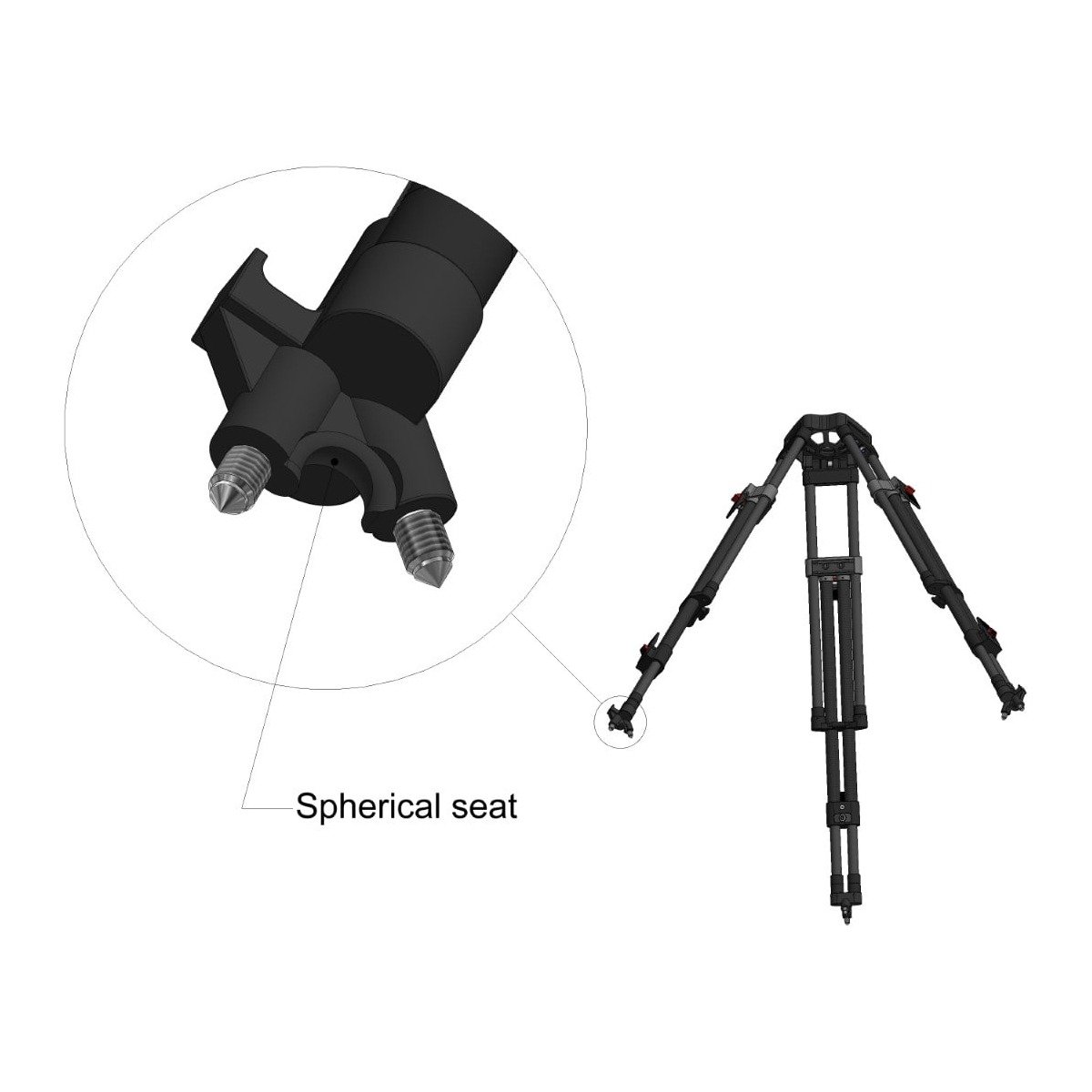 Cartoni EFP 2st. Carbon 100 Tripod (T723/2C) - view 5