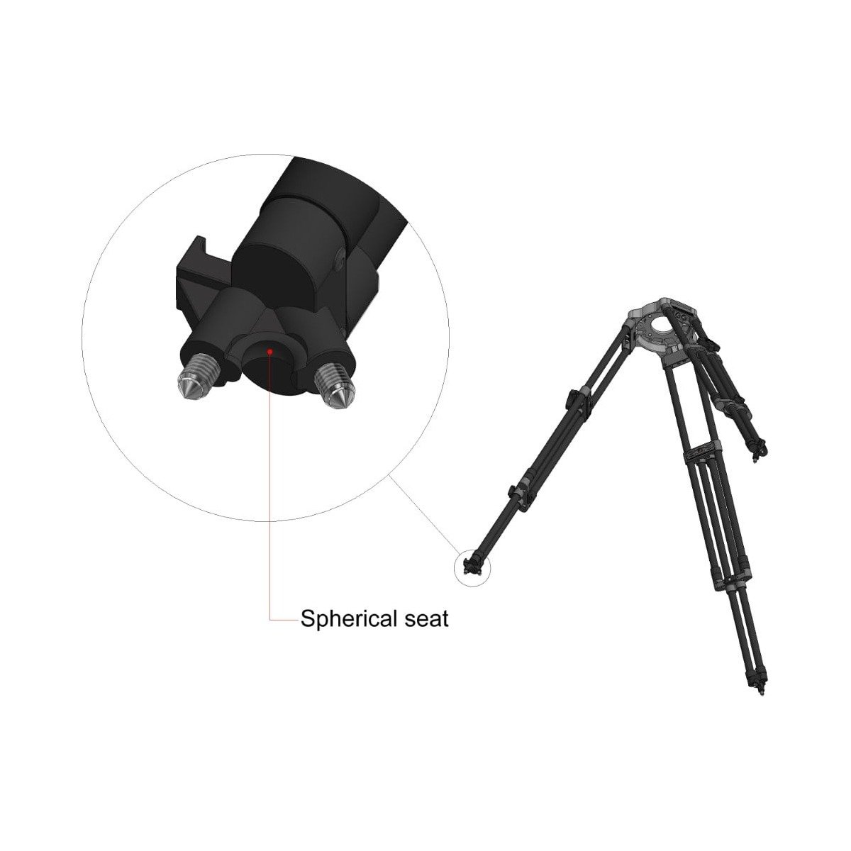 Cartoni Studio Carbon Tripod (T724/CM) - view 5