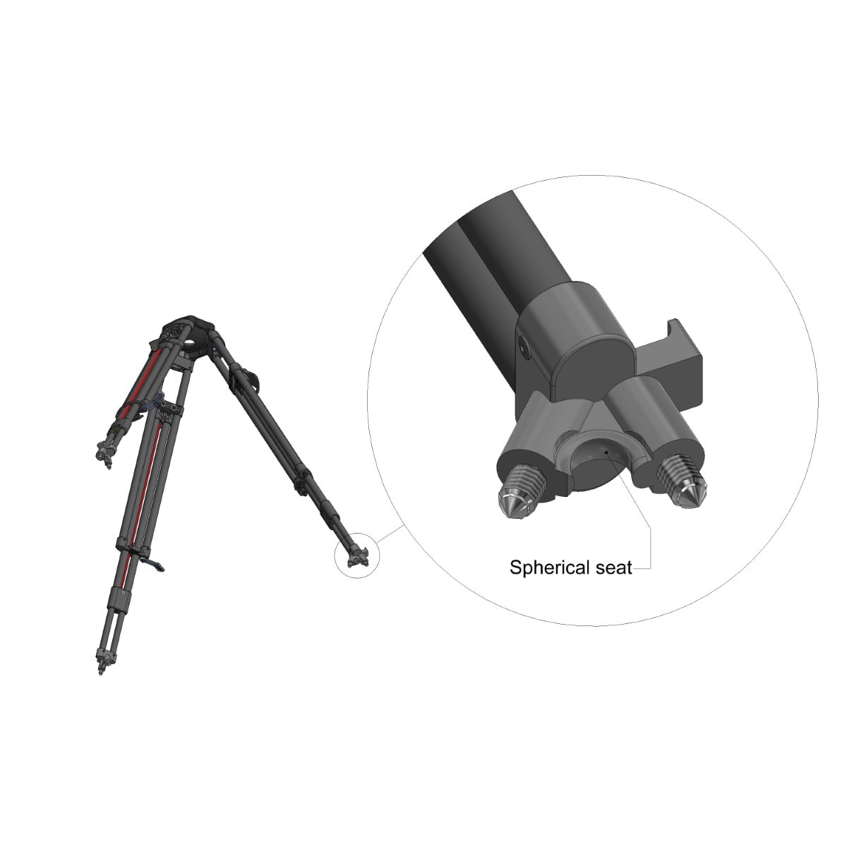 Cartoni SDS 100 Two-Stage Aluminum Tripod (T728/2) - view 3