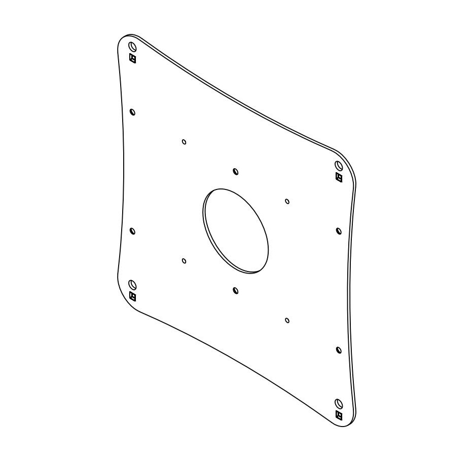 Chief JSB210S J-Series Medium Interface Bracket, Silver