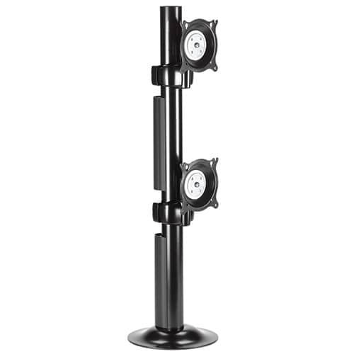 Chief KTG230B Dual Vertical Grommet Mount Black