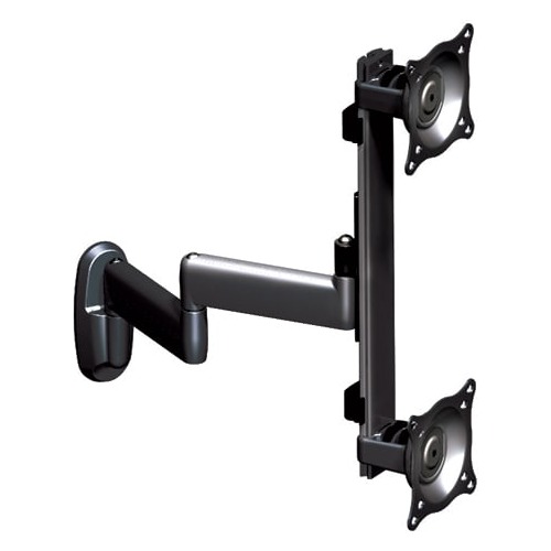 Chief KWD230B Dual Arm Wall Mount Vertical Dual Monitor